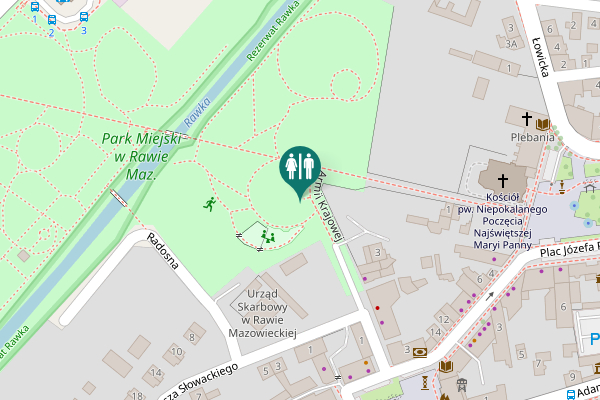Map showing location of Armii Krajowej Toilet