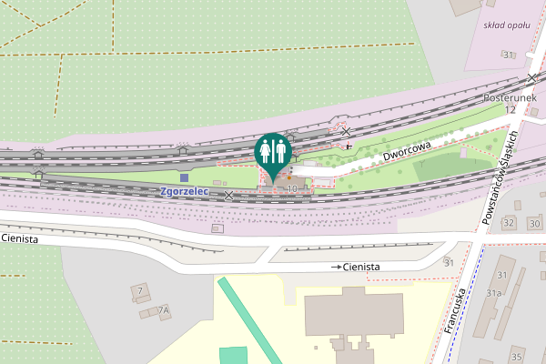 Map showing location of Cienista 10 Toilet