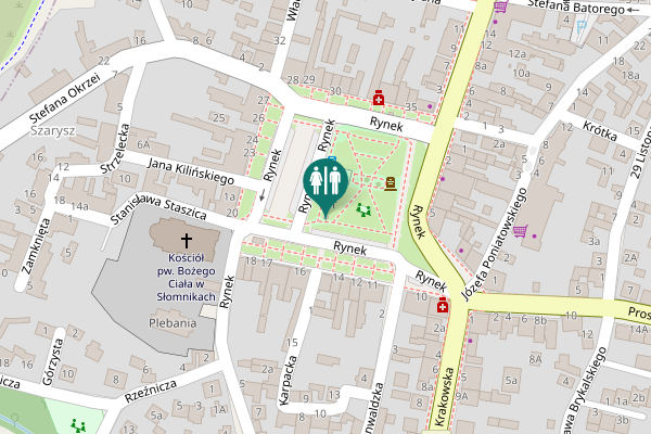Map showing location of Rynek 14 Toilet