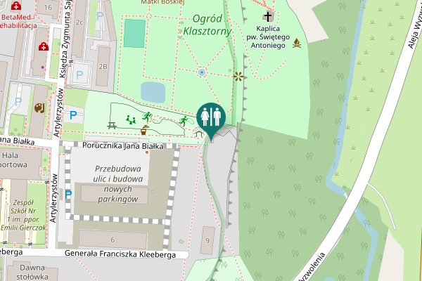 Map showing location of Generała Franciszka Kleeberga Toilet