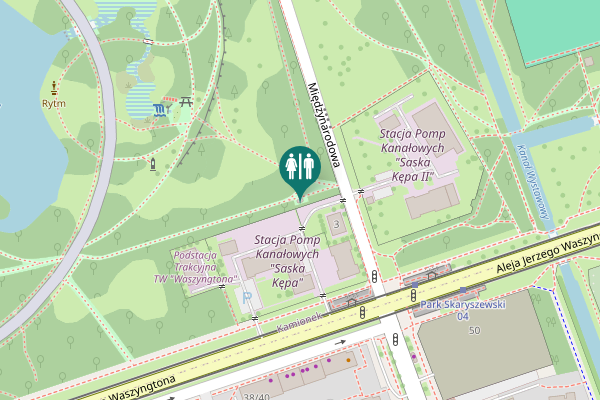 Map showing location of Aleja Jerzego Waszyngtona 3 Toilet