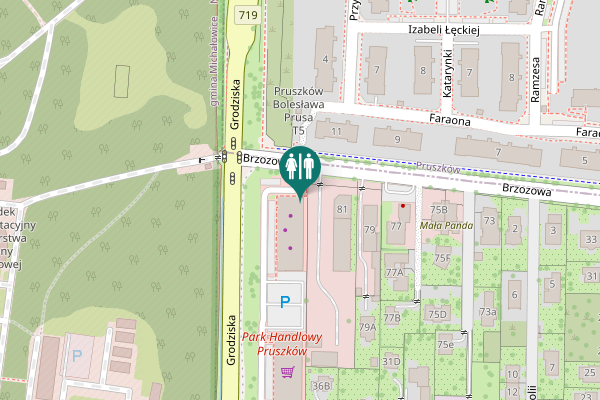 Map showing location of Brzozowa 85 Toilet