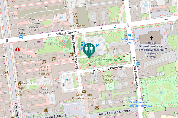 Map showing location of Plac Komuny Paryskiej 4 Toilet