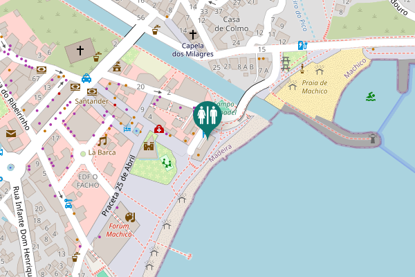 Map showing location of Rua General António Téixeira De Aguiar Toilet