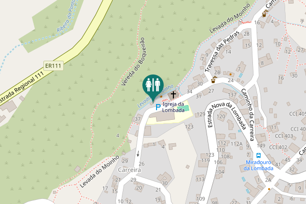 Map showing location of Caminho da Carreira 37 Toilet