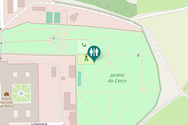 Map showing location of Alameda da Escola Prática de Infantaria Toilet