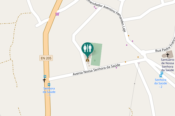 Map showing location of Póvoa de Varzim Toilet