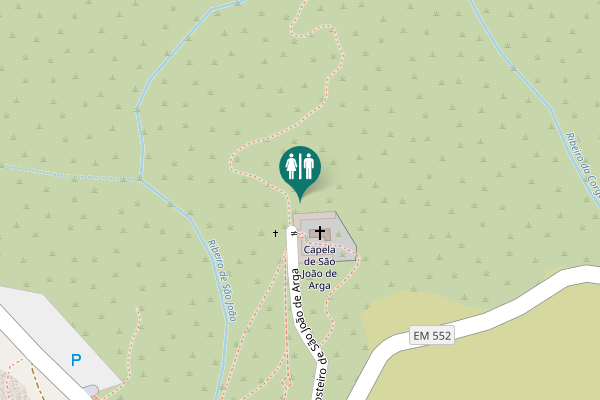 Map showing location of Acesso ao Mosteiro de São João de Arga Toilet