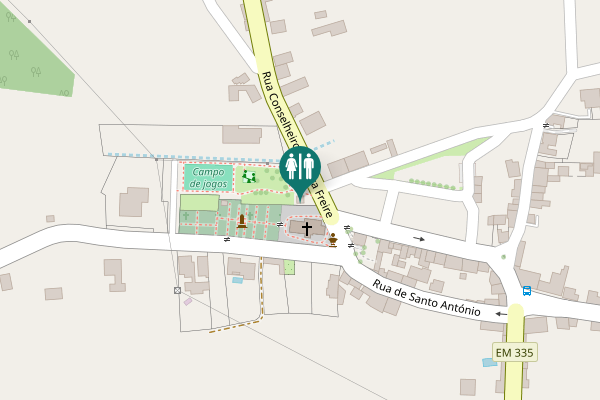 Map showing location of Rua Conselheiro Ferreira Freire Toilet