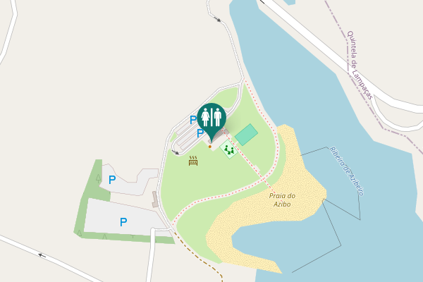 Map showing location of Acesso à praia fluvial Toilet