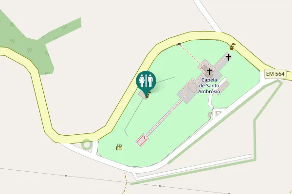 Map showing location of EM 564 Toilet