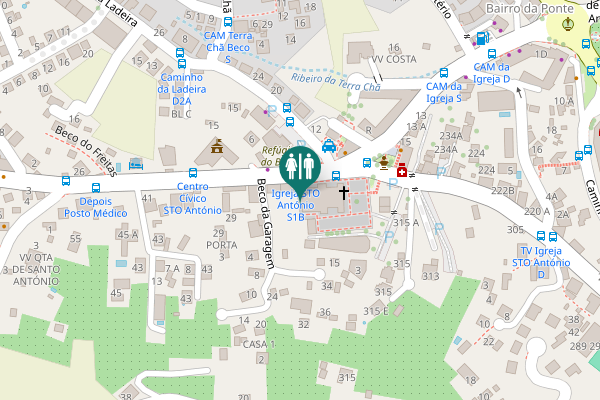 Map showing location of Caminho das Romeiras 5 Toilet