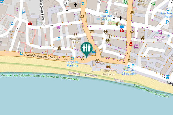 Map showing location of Cintinas - Largo da Marinha