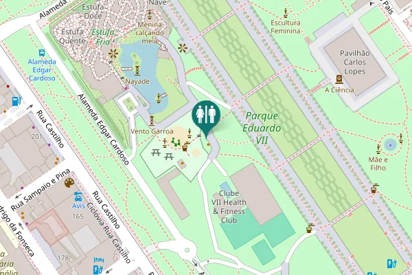Map showing location of Lisbon Toilet