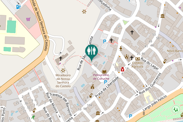 Map showing location of Largo do Pelourinho 8 Toilet