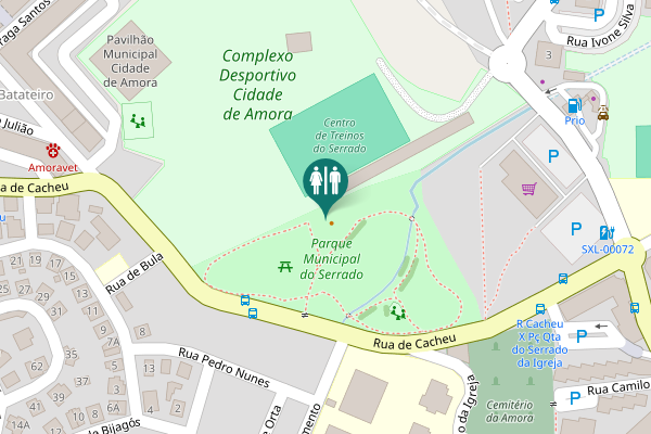 Map showing location of Rua de Cacheu Toilet