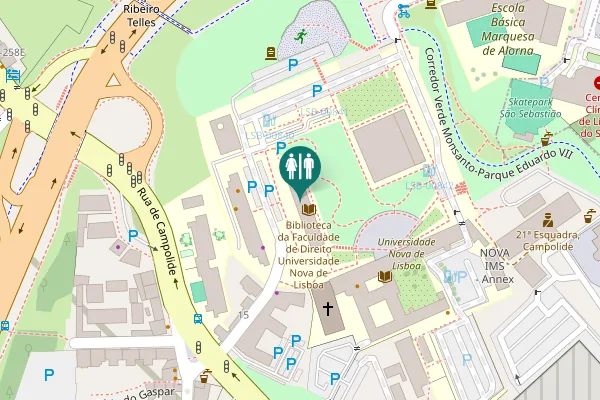 Map showing location of Travessa de Estêvão Pinto 12 Toilet