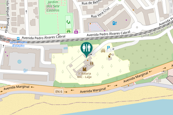 Map showing location of Oeiras Toilet