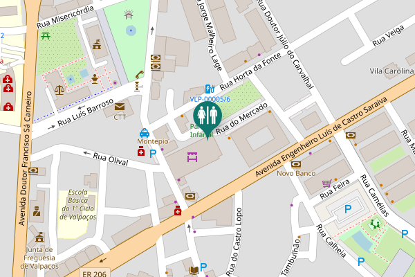Map showing location of Rua do Mercado Toilet