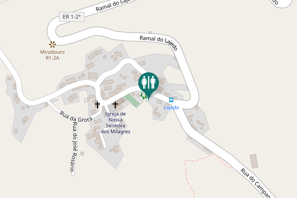 Map showing location of Rua da Igreja Toilet