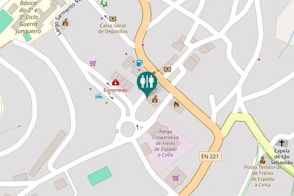 Map showing location of Freixo de Espada à Cinta Toilet