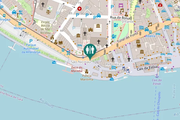 Map showing location of Rua do Infante Dom Henrique 129 Toilet