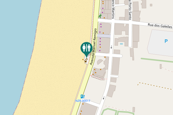 Map showing location of Avenida Manuel Remígio Toilet