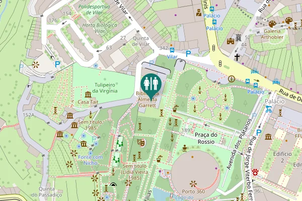 Map showing location of Rua de Entre Quintas 328 Toilet