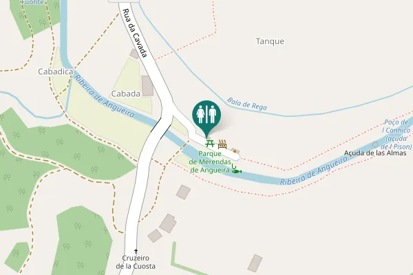 Map showing location of Vimioso Toilet