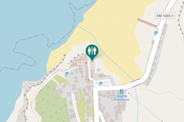 Map showing location of EM 1003-1 Toilet