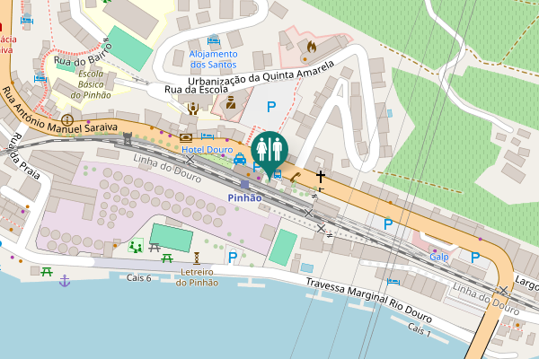 Map showing location of Largo da Estação 14-B Toilet