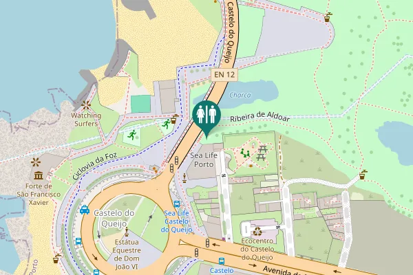 Map showing location of Via do Castelo do Queijo 1 Toilet