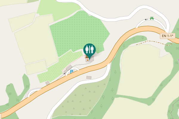 Map showing location of EN 1-1ª Toilet