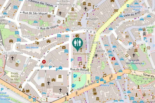 Map showing location of Rua de Sousa Viterbo Toilet