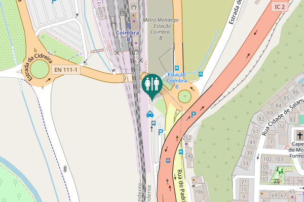 Map showing location of EN 111-1 Toilet