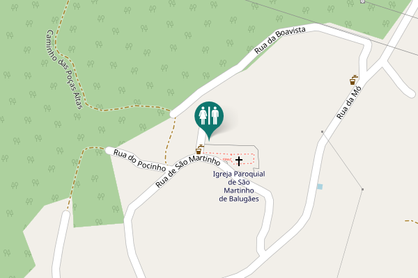 Map showing location of Beco da Carranca Toilet