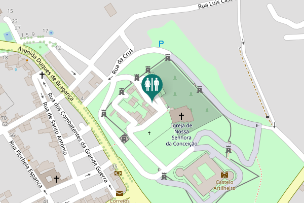 Map showing location of Rua de Estremoz Toilet
