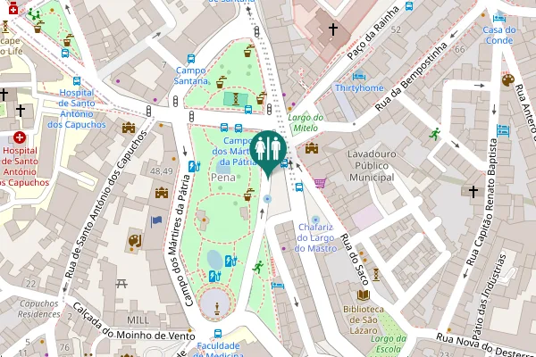 Map showing location of WC Público