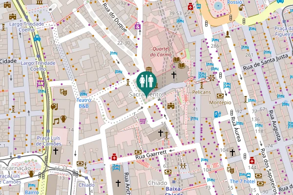 Map showing location of WC Público