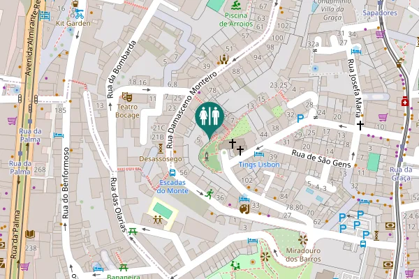 Map showing location of Public Toilet
