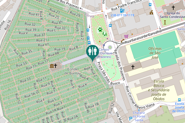 Map showing location of WC Público