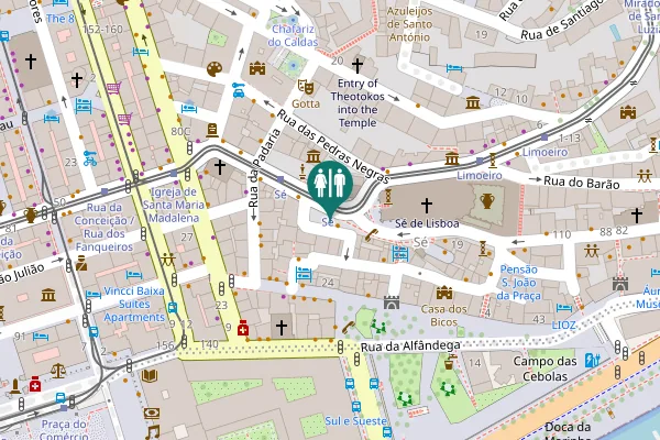 Map showing location of Travessa de Santo António da Sé 8 Toilet