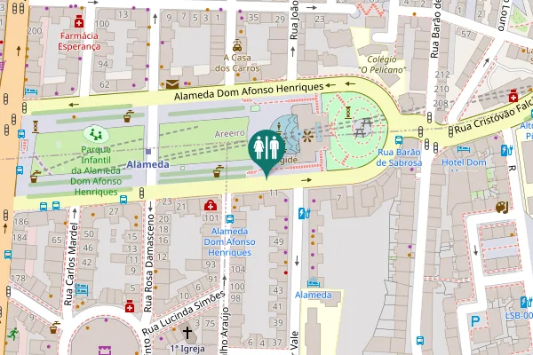 Map showing location of WC Público