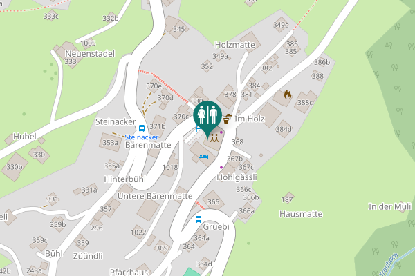 Map showing location of 373 Toilet