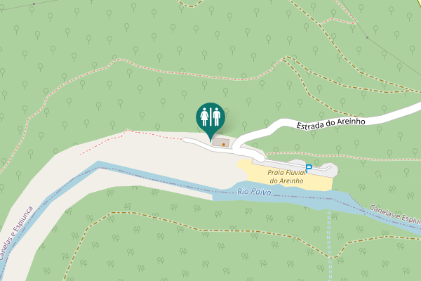 Map showing location of Estrada do Areinho Toilet