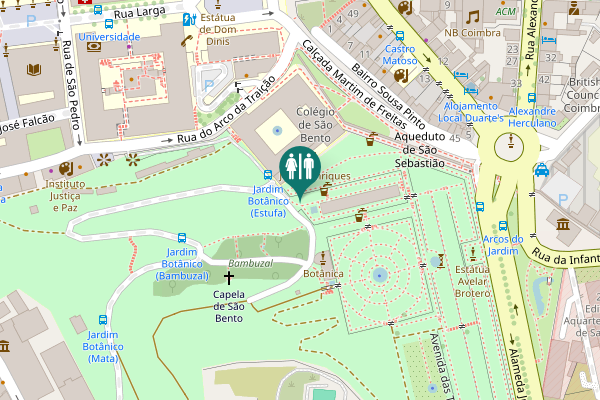 Map showing location of Rua do Arco da Traição Toilet