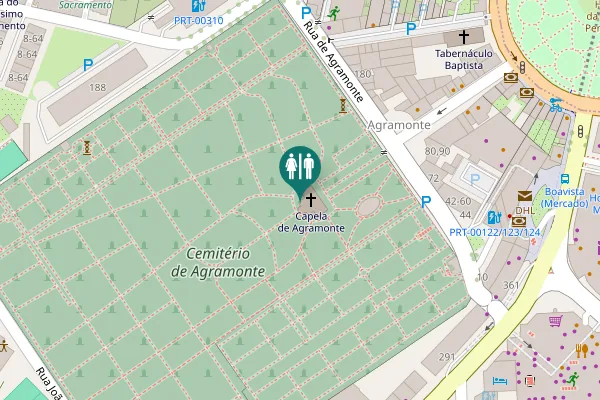 Map showing location of Rua de Agramonte 166 Toilet