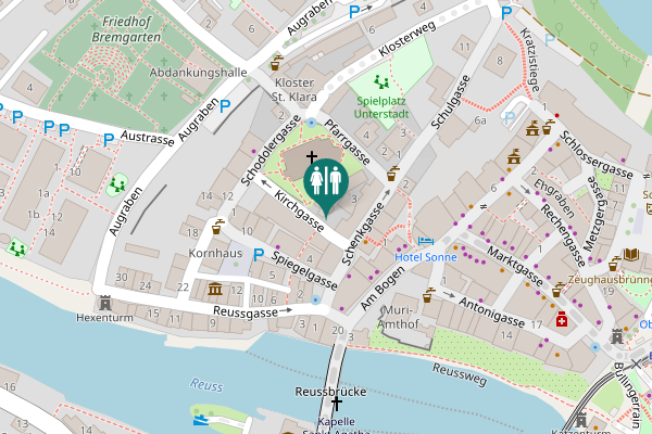 Map showing location of Kirchgasse 1 Toilet