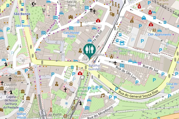Map showing location of Rua de Augusto Rosa 5 Toilet