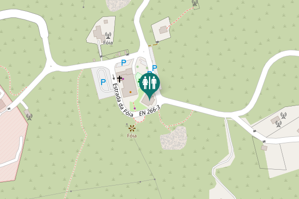 Map showing location of Estrada da Fóia Toilet